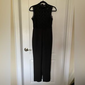 MISSGUIDED Lace Sleeveless Black Jumpsuit, Size 6